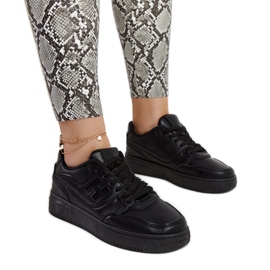 Mentha fekete platform tornacipő