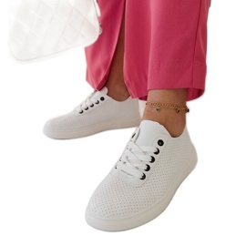 Sandrine fehér ekobőr tornacipő