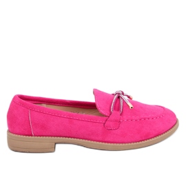 Saras Fuchsia női velúr mokaszinok rózsaszín