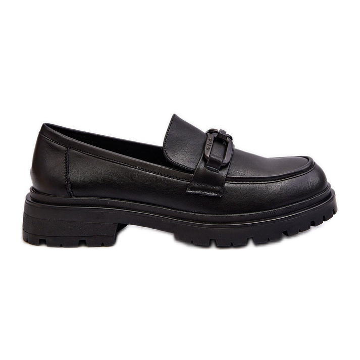 Vinceza Női természetes bőr mokaszin fekete Imbleria