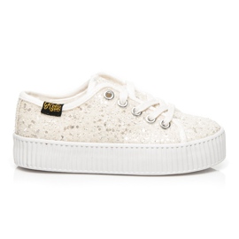 Kylie Csillogó cipők szigeteléssel fehér
