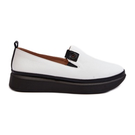 Vinceza Női bőr espadrillák a White Tigera platformon fehér
