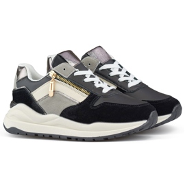 Női alkalmi sportcipő, fekete tornacipő