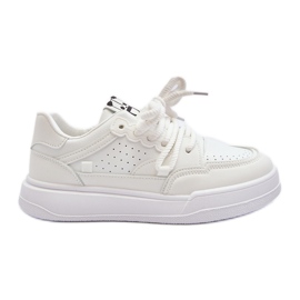 Női Eco bőr tornacipő, fehér Avanalis