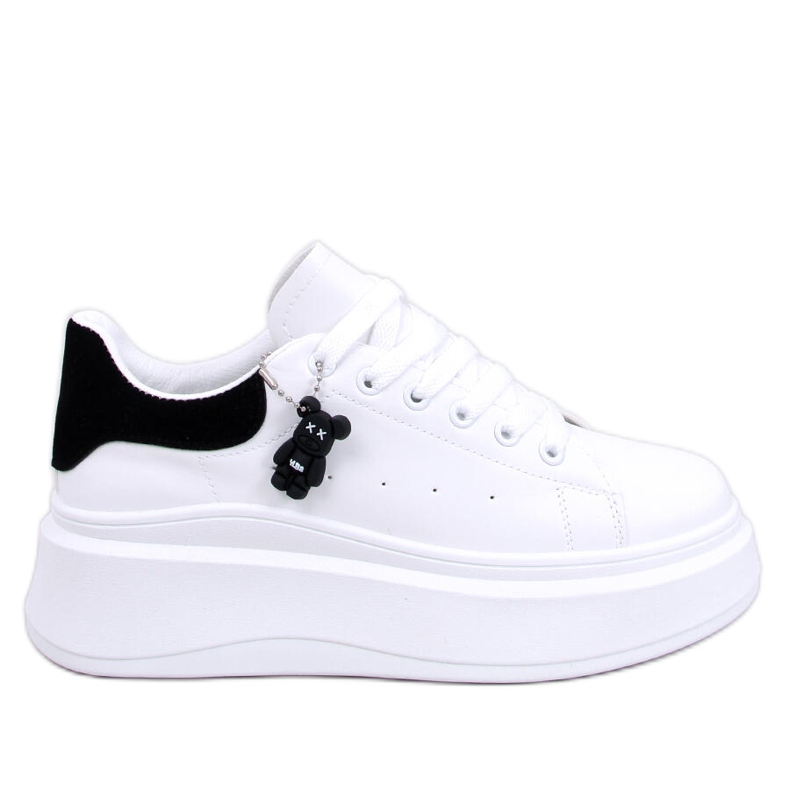 Liezel WHITE/BLACK wedge tornacipő medállal fehér