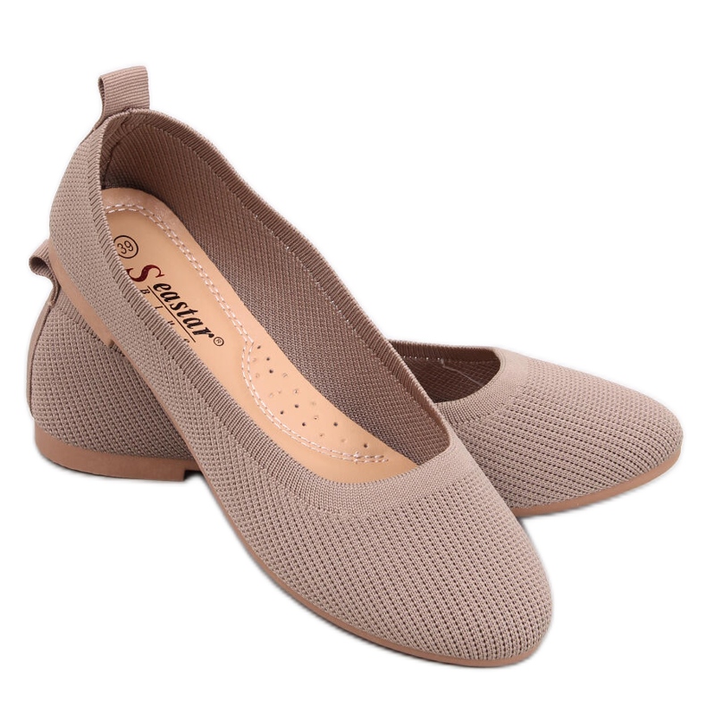 Cavaday Khaki zokni balett lakások barna