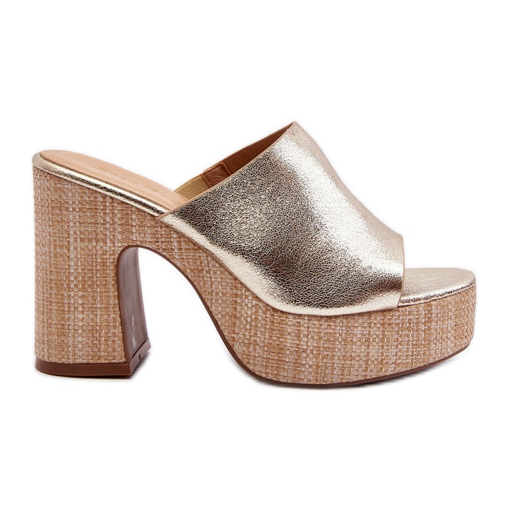 Női magassarkú szandál, arany, Siobhan aranysárga