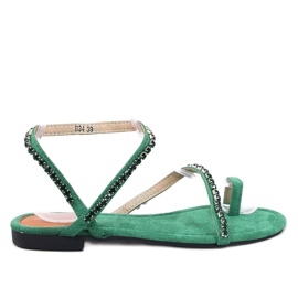 Flip-flop szandál Ayless Green cirkóniákkal zöld