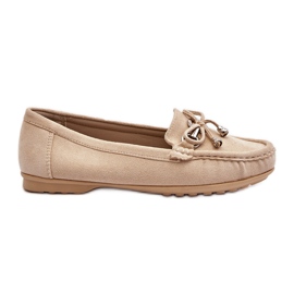 Női velúr mokaszinok díszítéssel, Beige Daphikaia bézs Női velúr mokaszinok díszítéssel, Beige Daphikaia bézs