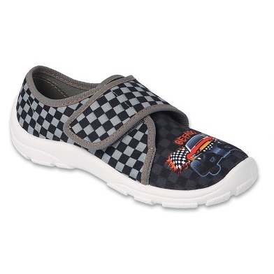 Befado gyerekpapucs 974Y540 kockás fekete-szürke autós alkalmazás