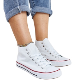 Fehér magasszárú Eliska tornacipő