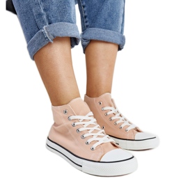 Világos rózsaszín Eliska magasszárú tornacipő