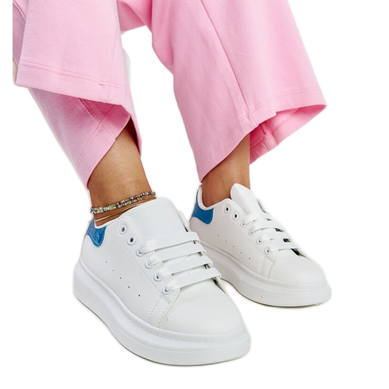 Fatimah fehér eko-bőr tornacipő