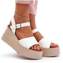 Női ékszandál fehér Geferia