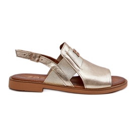 Zazoo 40385 női bőr szandál arany aranysárga