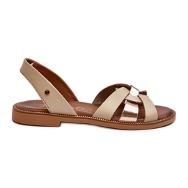 Zazoo 40382 női bőr szandál, bézs