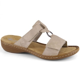 Kényelmes Rieker RKR681 bézs flip-flop