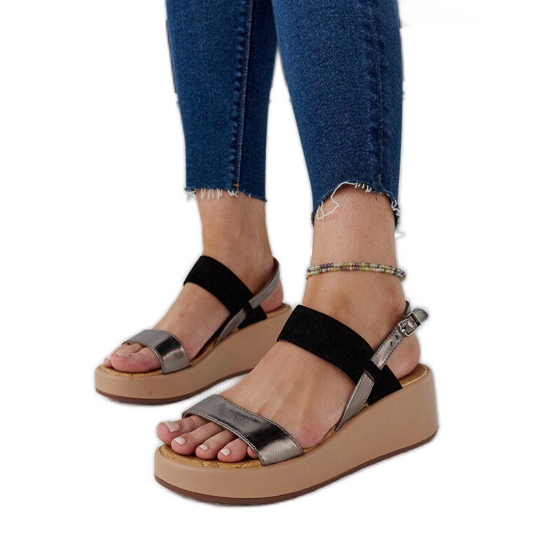 Tonka ékszandál fekete