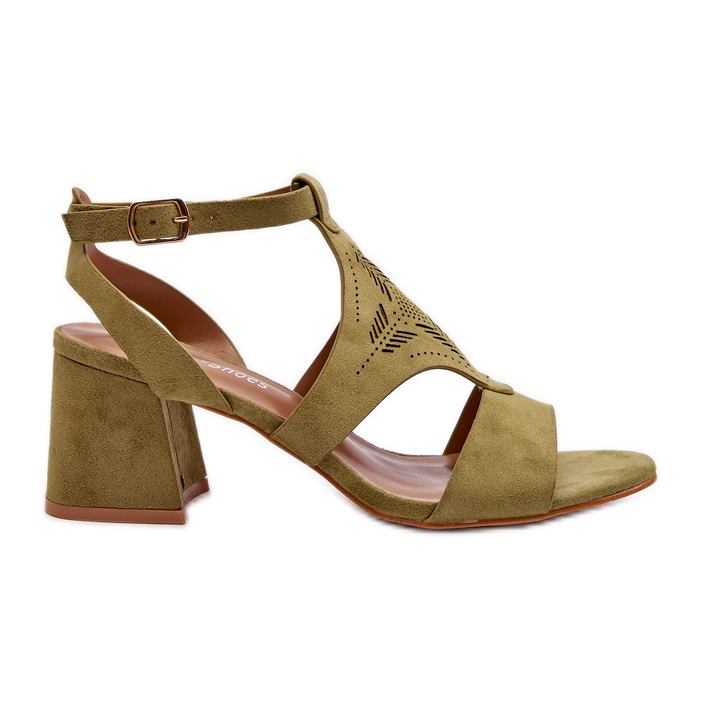 Zöld alacsony sarkú szandál Eleriva