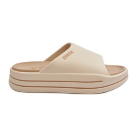 Női papucsok a Big Star platformon NN274A034 Bézs