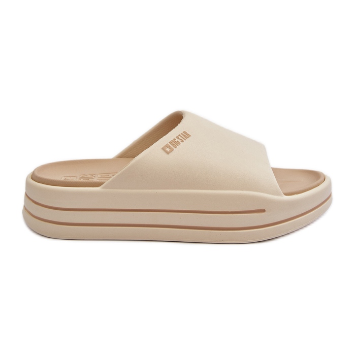 Női papucsok a Big Star platformon NN274A034 Bézs