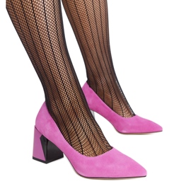 Vinceza Sötét rózsaszín bőr magassarkú pumpák a Vincezától