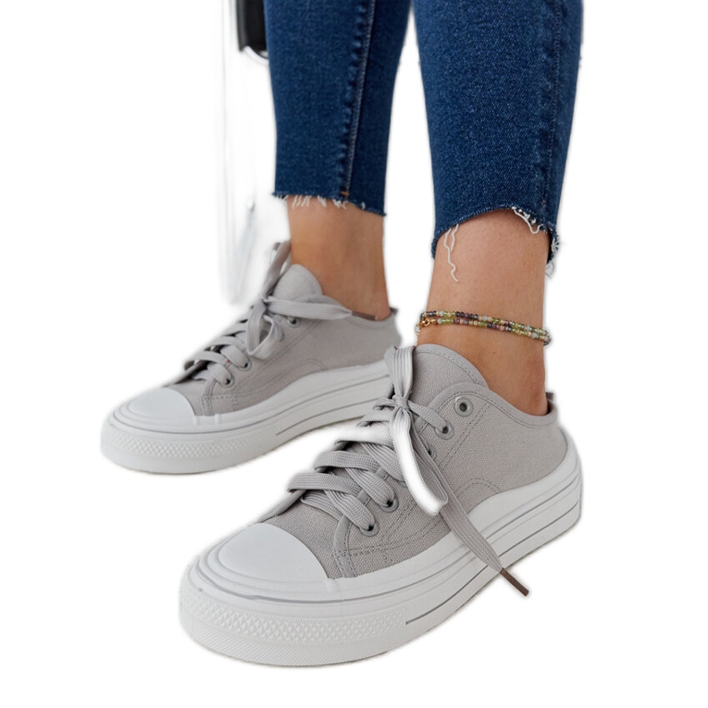 Szürke Fiori platform tornacipő