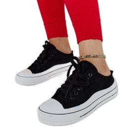 Fekete Fiori platform tornacipő Fekete Fiori platform tornacipő