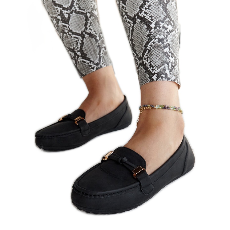 Fekete mokaszinok matt Scafati felülettel Fekete mokaszinok matt Scafati felülettel