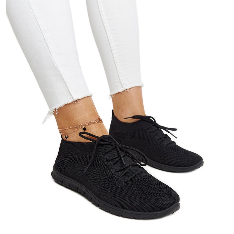 Zahira fekete szövet tornacipő