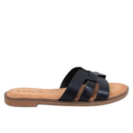 Charnes fekete női papucs Charnes fekete női papucs