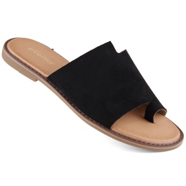 Női velúr flip-flop, fekete eVento 4586