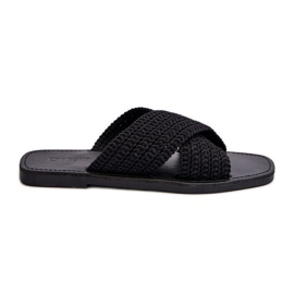 Női lapos papucs Big Star NN274077 Fekete Női lapos papucs Big Star NN274077 Fekete