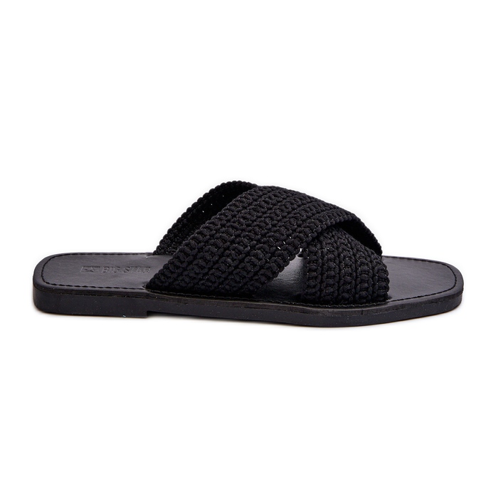 Női lapos papucs Big Star NN274077 Fekete