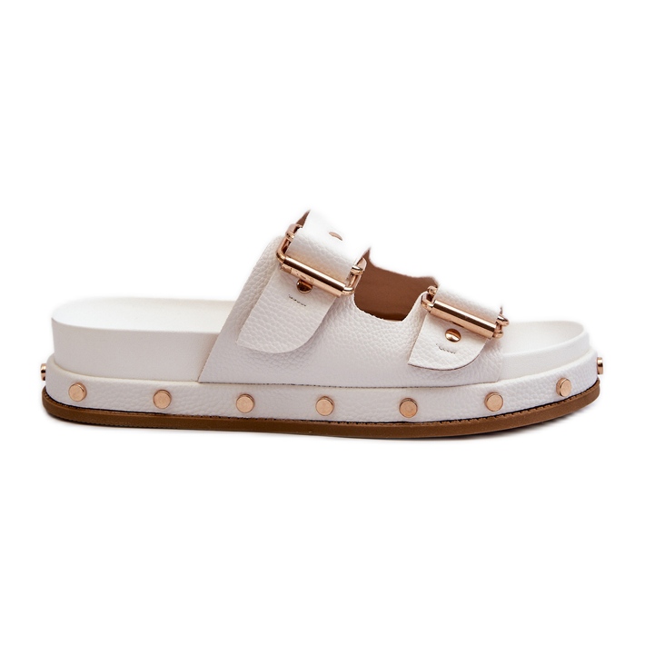 Női papucsok a Big Star platformon NN274081 Fehér