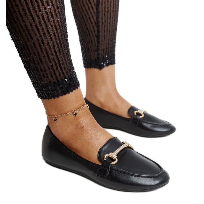 Fekete mokaszin díszcsattal, Paddy Fekete mokaszin díszcsattal, Paddy