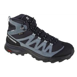 Salomon X Ward Leather Mid Gtx W 471820 cipő fekete