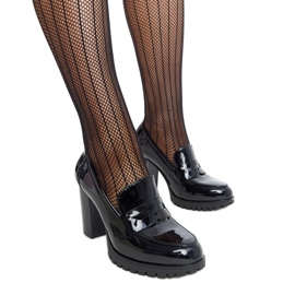 Fekete patentos pumpák magas sarkú Licoletta