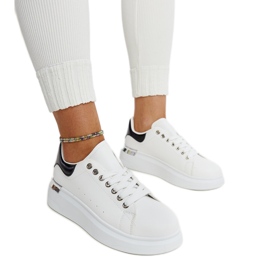 Fehér sportcipő fekete Meriana betéttel