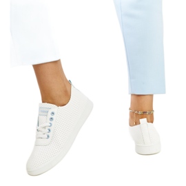 Yusra fehér öko-bőr tornacipő Yusra fehér öko-bőr tornacipő