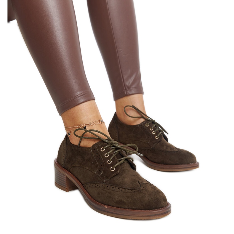 Zöld velúr magas sarkú cipő a Tigard márkától