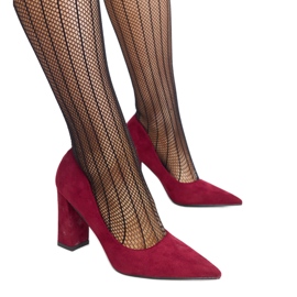 Leea bordó magas sarkú pumpák piros