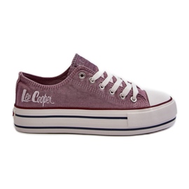 Női tornacipő vastag talppal Lee Cooper LCW-24-31-2219 lila ibolya Női tornacipő vastag talppal Lee Cooper LCW-24-31-2219 lila ibolya