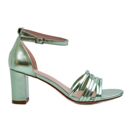 Evento Magas sarkú pántos szandál, zöld Enitia Evento Magas sarkú pántos szandál, zöld Enitia