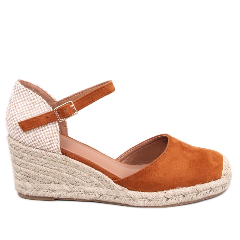 Platten Camel ékes espadrillák barna