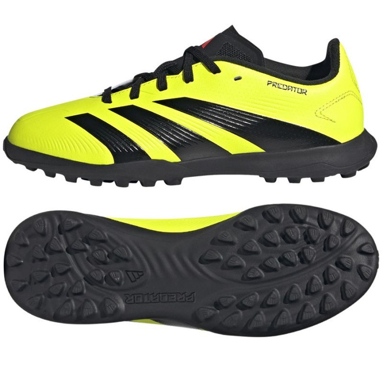 Adidas Predator League L Tf Jr IG5444 focicipő sárga Adidas Predator League L Tf Jr IG5444 focicipő sárga