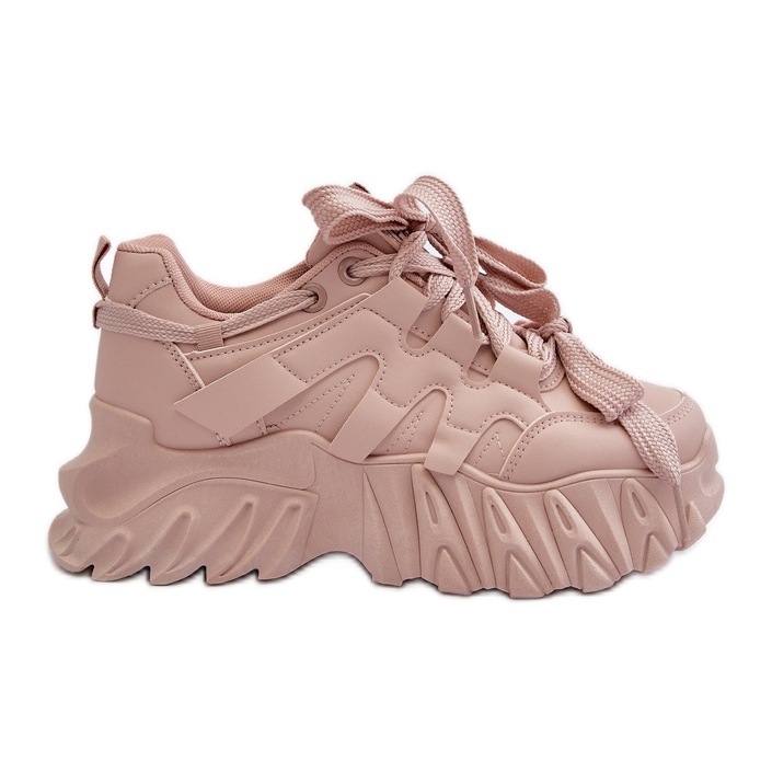 Női tornacipő vaskos talpon, rózsaszín Ellerai