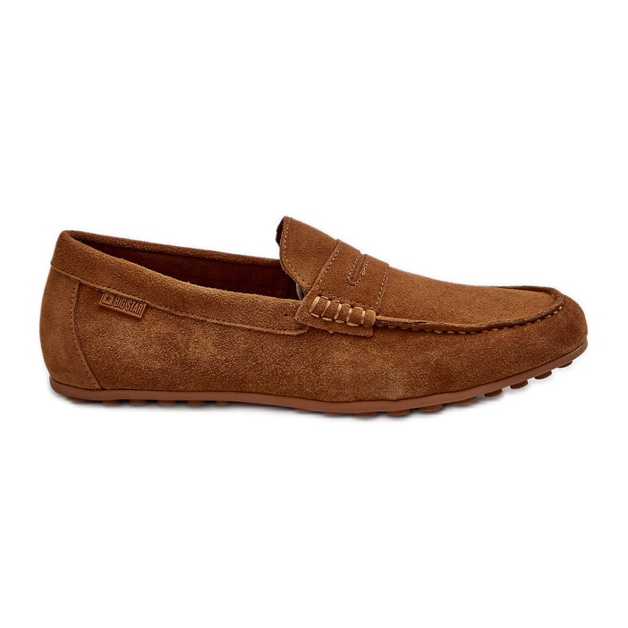 Férfi velúr mokaszin Big Star NN174226 Camel barna