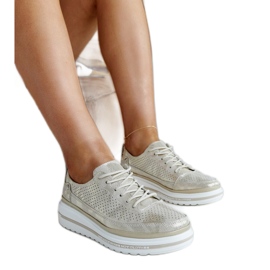 Zongora arany színű bőr tornacipő aranysárga Zongora arany színű bőr tornacipő aranysárga