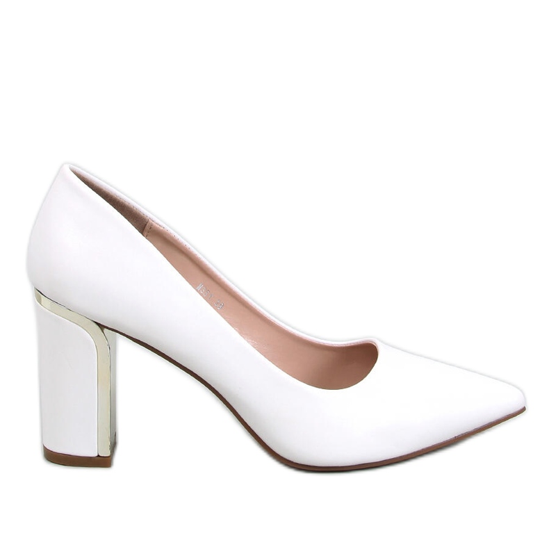 Laurents fehér tűsarkú pumpák
